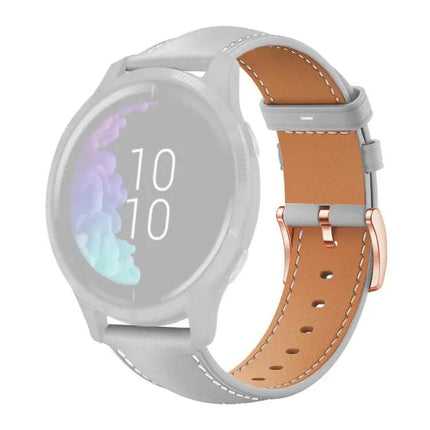 Black Vegan Leather Watch Band Rose Gold Buckle 18/20mm