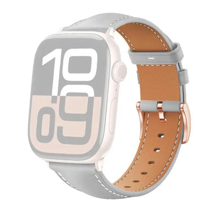 Rose Gold Buckle Black Vegan Leather Apple Watch 42/44mm | Syndmart