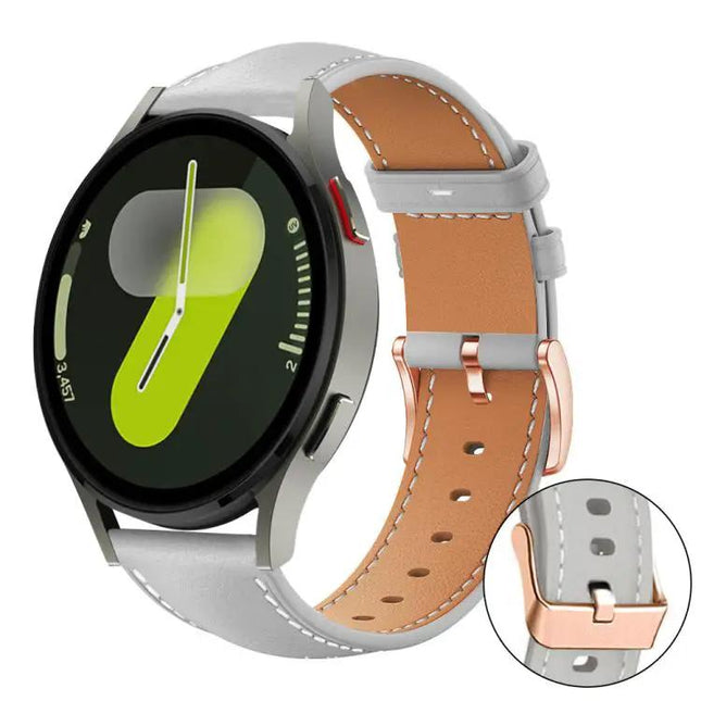 Rose Gold Buckle Black Vegan Leather Band For Galaxy Watch | Syndmart