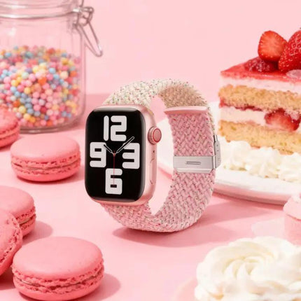 Apple Watch Nylon Braided Band With Buckle Fits 38-49mm | Syndmart