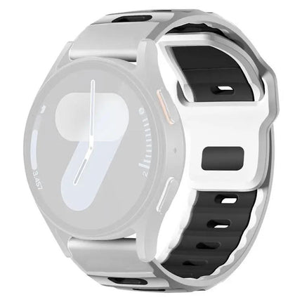 XDfind Silicone Dual Color Flat Head Watch Band 20/22mm