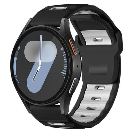 XDfind Silicone Dual Color Flat Head Watch Band 20/22mm