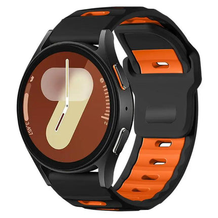 XDfind Silicone Dual Color Flat Head Watch Band 20/22mm