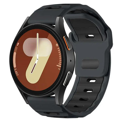 XDfind Silicone Dual Color Flat Head Watch Band 20/22mm