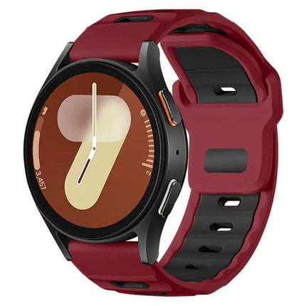 XDfind Silicone Dual Color Flat Head Watch Band 20/22mm