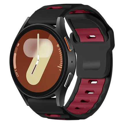 XDfind Silicone Dual Color Flat Head Watch Band 20/22mm