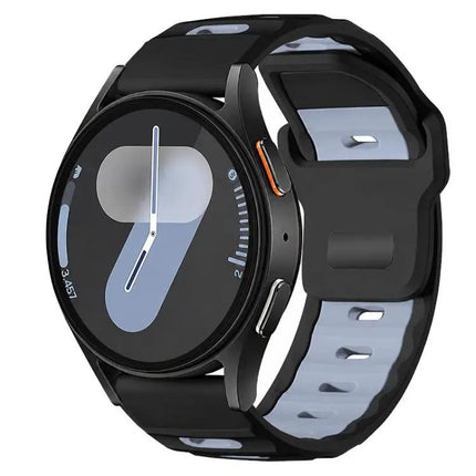 XDfind Silicone Dual Color Flat Head Watch Band 20/22mm