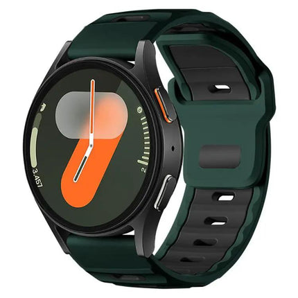XDfind Silicone Dual Color Flat Head Watch Band 20/22mm
