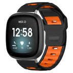 For Fitbit Versa 4 / 3 / Sense2 / 1 / Black+Orange