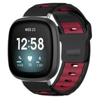 For Fitbit Versa 4 / 3 / Sense2 / 1 / Black+Wine Red