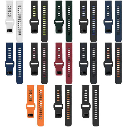 Silicone Dual-Color Flat Watch Band For Fitbit Versa