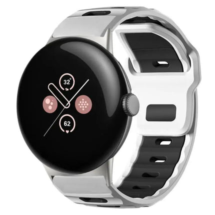 xDfind Silicone Dual-Color Band for Pixel Watch 41/45mm