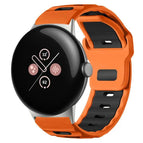 For Google Pixel Watch 5 / 4 / 3 / 2 / 1 41mm / Orange+Black