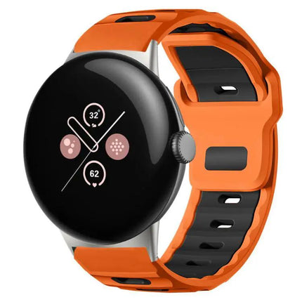 xDfind Silicone Dual-Color Band for Pixel Watch 41/45mm