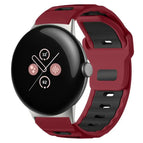For Google Pixel Watch 5 / 4 / 3 / 2 / 1 41mm / Wine Red+Black