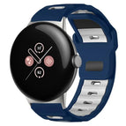 For Google Pixel Watch 5 / 4 / 3 / 2 / 1 41mm / Navy Blue+White
