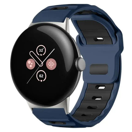 xDfind Silicone Dual-Color Band for Pixel Watch 41/45mm