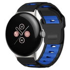 For Google Pixel Watch 5 / 4 / 3 / 2 / 1 41mm / Black+Royal Blue