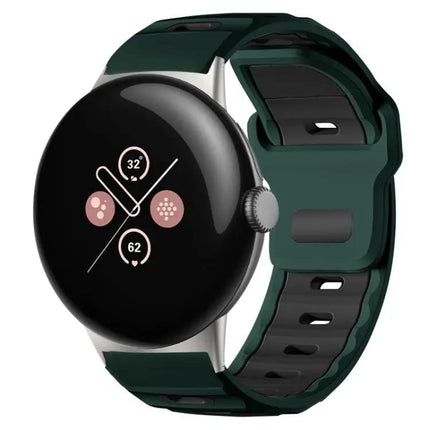 xDfind Silicone Dual-Color Band for Pixel Watch 41/45mm