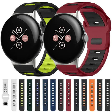 xDfind Silicone Dual-Color Band for Pixel Watch 41/45mm