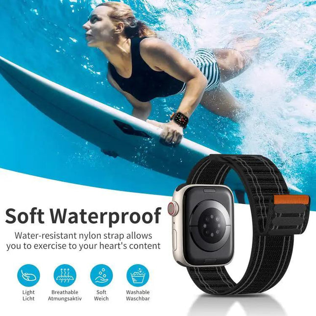 Nylon Loop Watch Band For Apple Watch 38-49mm Adjustable | Syndmart