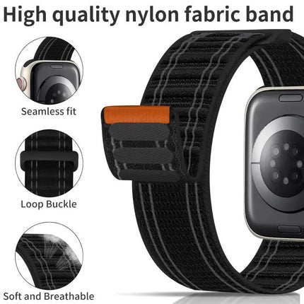 Nylon Loop Watch Band For Apple Watch 38-49mm Adjustable | Syndmart