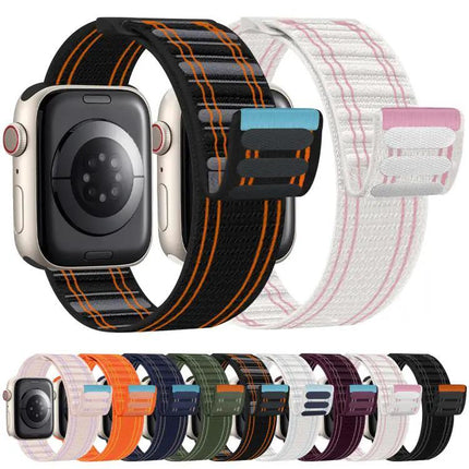 Nylon Loop Watch Band For Apple Watch 38-49mm Adjustable | Syndmart