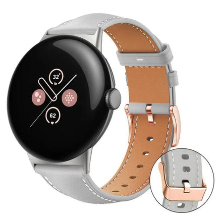 XDfind Black Vegan Leather Watch Band 41mm Rose Gold