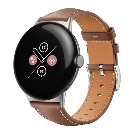 XDfind Leather Watch Band Black Fine Grain 41/45mm