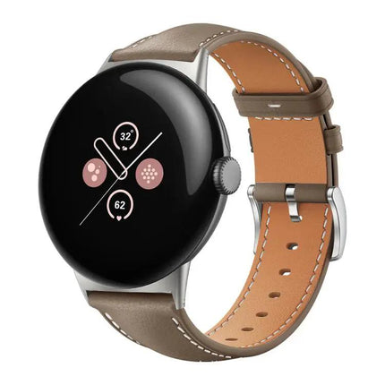 XDfind Leather Watch Band Black Fine Grain 41/45mm