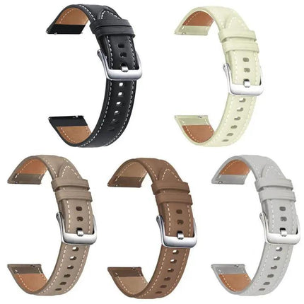 XDfind Leather Watch Band Black Fine Grain 41/45mm