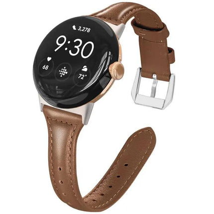 Xdfind Slim Genuine Leather Band for Pixel Watch 41/45mm