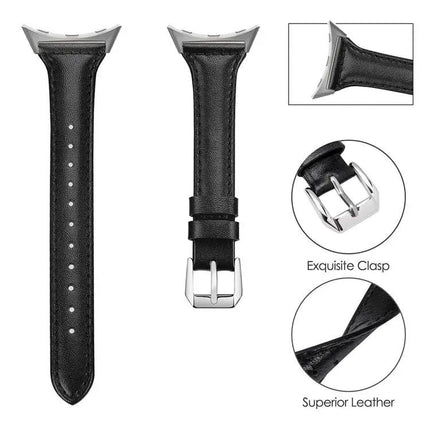 Xdfind Slim Genuine Leather Band for Pixel Watch 41/45mm