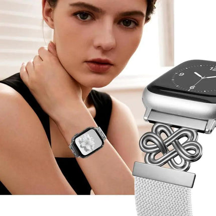 Nylon Braided Magnetic Buckle Band for Apple Watch 38-49mm | Syndmart