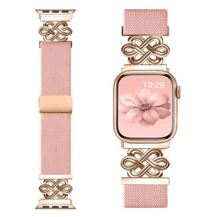 Nylon Braided Magnetic Buckle Band for Apple Watch 38-49mm | Syndmart