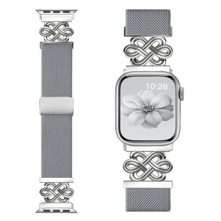 Nylon Braided Magnetic Buckle Band for Apple Watch 38-49mm | Syndmart