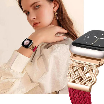 Nylon Braided Magnetic Watch Band For Apple Watch 38-49mm | Syndmart