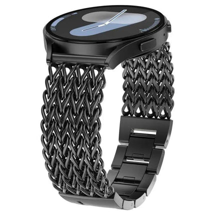 XDfind 22mm Herringbone Braided Stainless Steel Watch Band