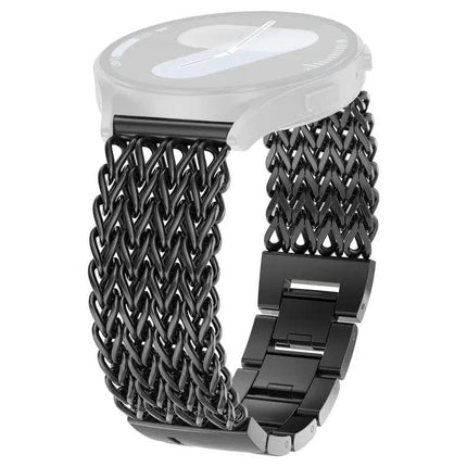 XDfind 22mm Herringbone Braided Stainless Steel Watch Band
