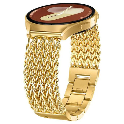 XDfind 22mm Herringbone Braided Stainless Steel Watch Band