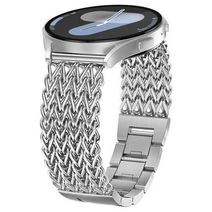 XDfind 22mm Herringbone Braided Stainless Steel Watch Band