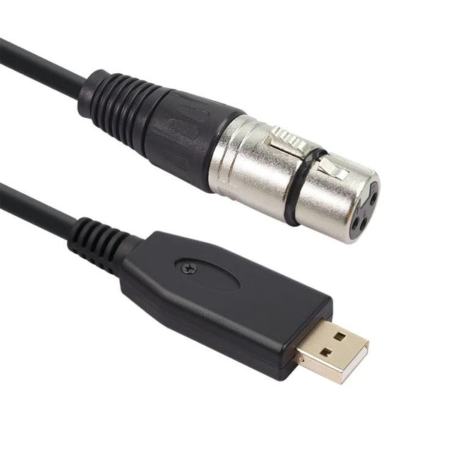 Cable for Home Music Recording and Audio Connections USB to XLR female cable for clear vocals and instruments into laptop DAW