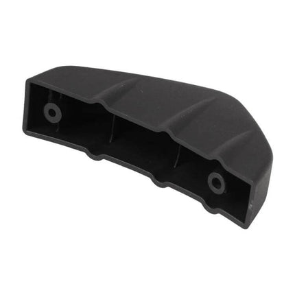 4-Piece Black Shark Fin Rear Spoiler for Vehicle Bumper Decoration - close-up black plastic fin set for subtle exterior styling