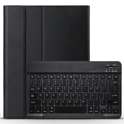 Bluetooth Keyboard Case for iPad Air 4, 5 and Pro 11 Inch with Stand in black with foldable cover and detachable Bluetooth keyboard