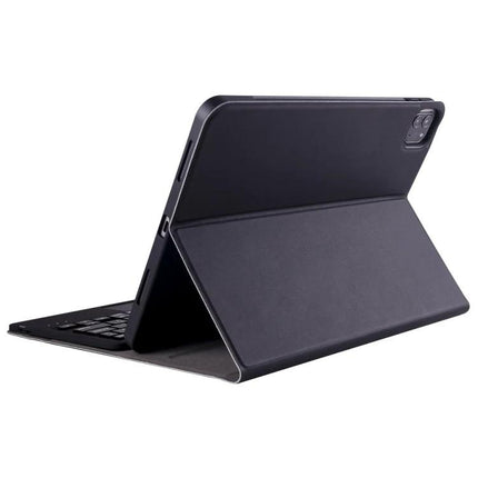 Detachable Bluetooth Keyboard and Case for iPad Air 11-Inch and 10.9-Inch shown in folded stand position with protective folio and slim Bluetooth keyboard