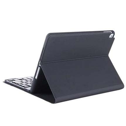 Ultra-Thin Bluetooth Keyboard Case with Stand for iPad Air 11-Inch shown in black with detachable Bluetooth keyboard and protective folio stand