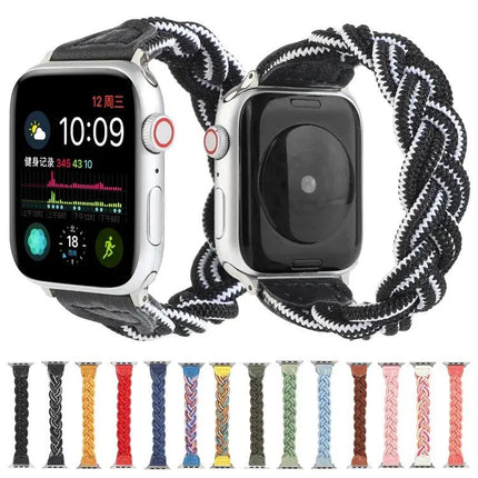 Elastic Woven Nylon Watch Band For Apple Watch 38/40mm