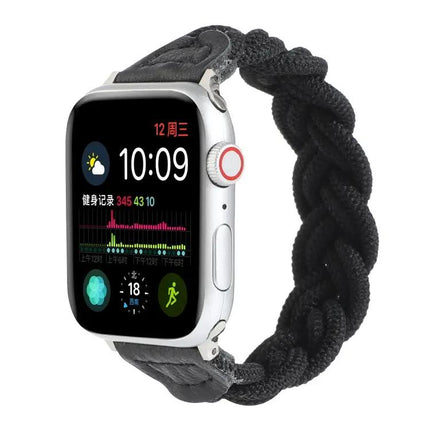 Elastic Woven Nylon Watch Band For Apple Watch 38-44mm
