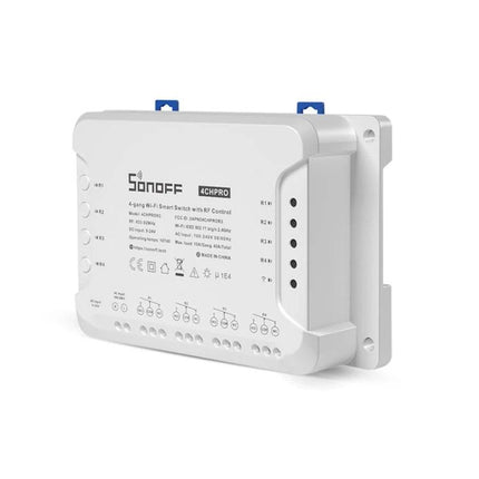 Sonoff Four-Way Smart Home Switch with Remote Timing Control white 4-channel wall-mount module for timed lighting and remote app control