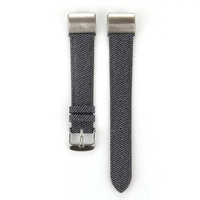 Leather Replacement Strap For Fitbit Charge 2 Denim Texture